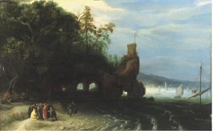 Christ prêchant au bord de la mer de Galilée - Adriaen van Stalbemt